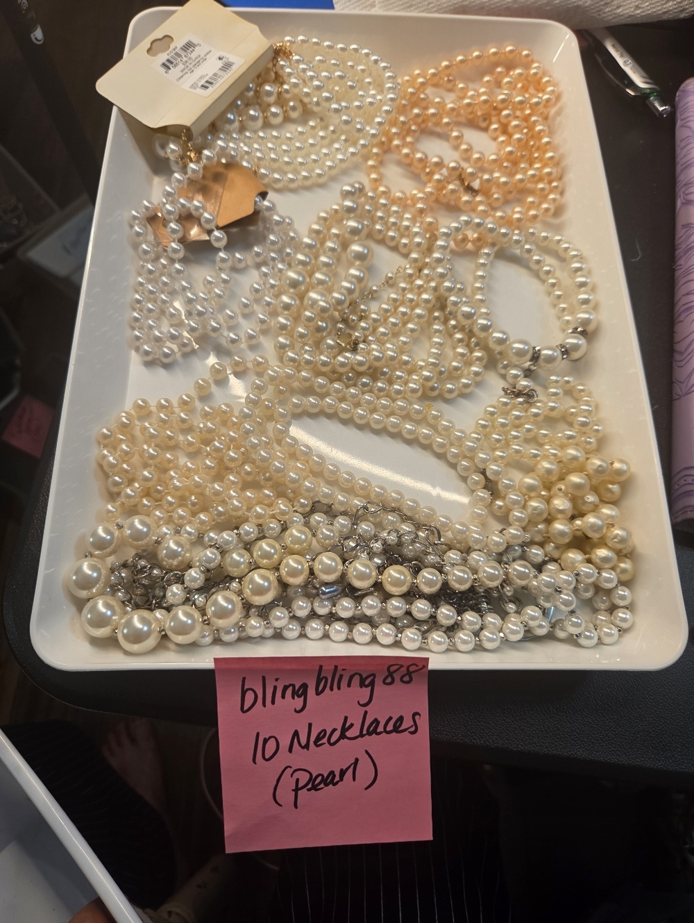 For @blingbling88 Assorted Faux Pearl Necklace Bundle Lot - Qty: 10